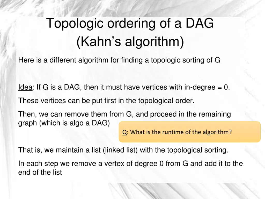 topologic ordering of a dag kahn s algorithm