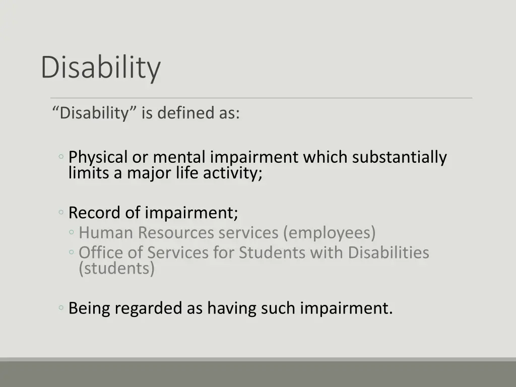 disability