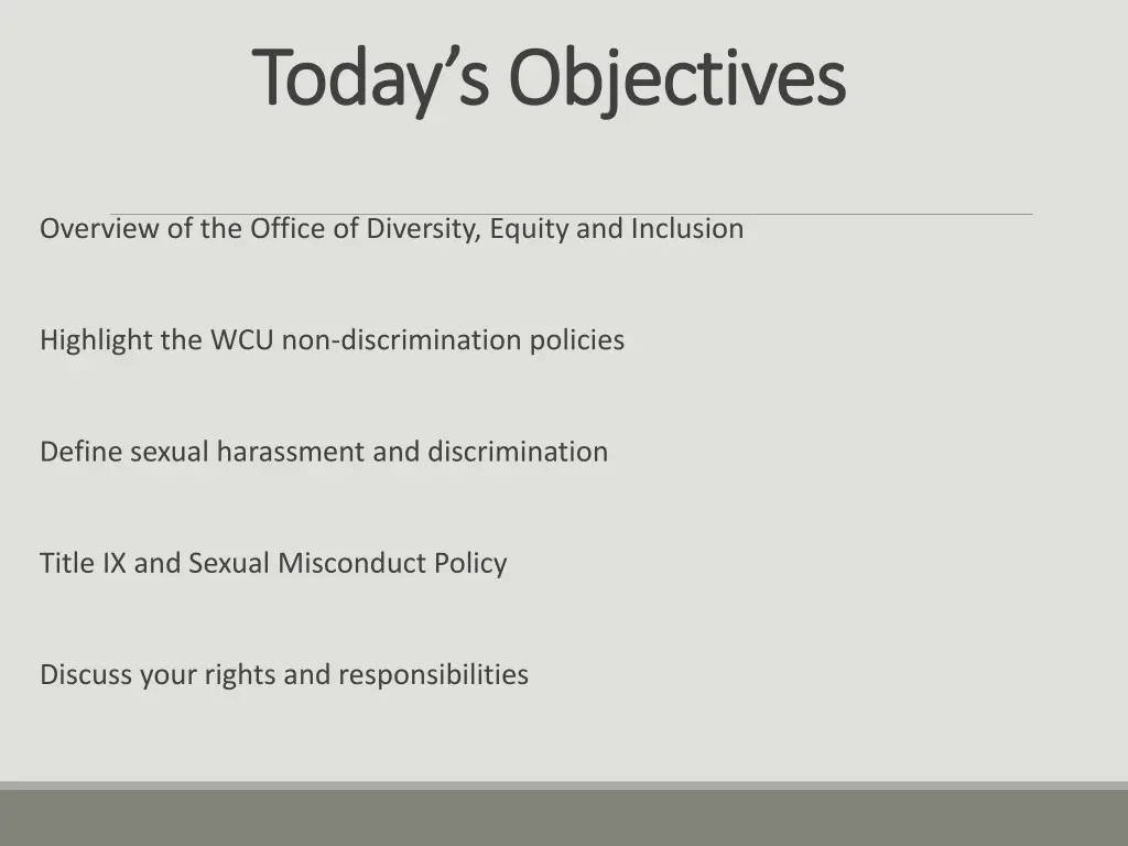today s objectives today s objectives