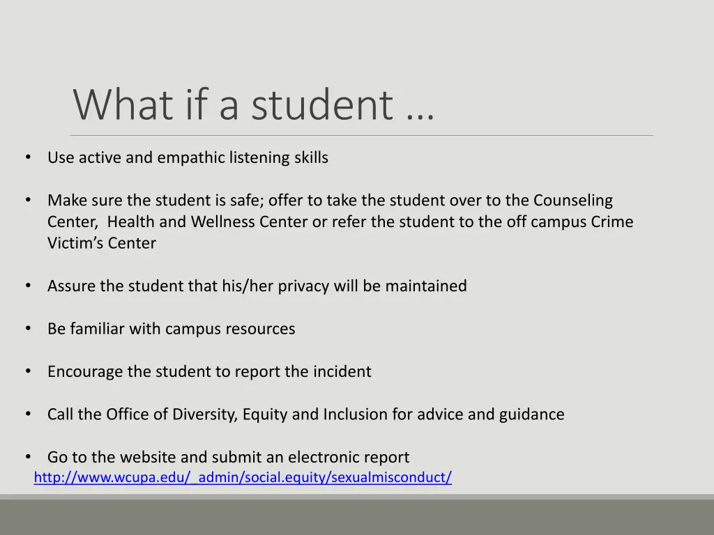 what if a student