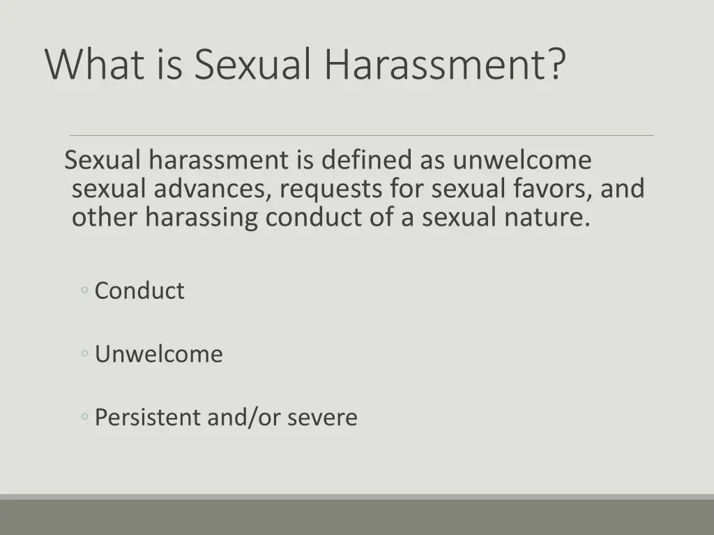 what is sexual harassment