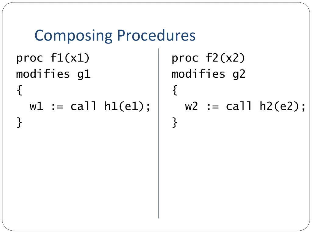composing procedures