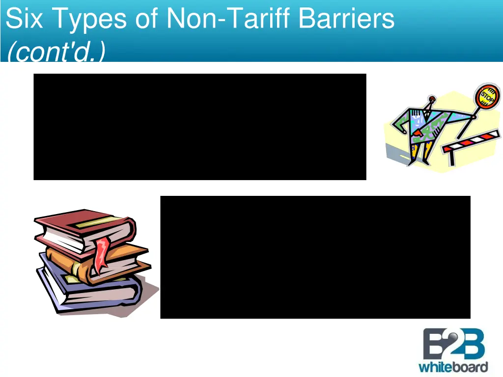 six types of non tariff barriers cont d