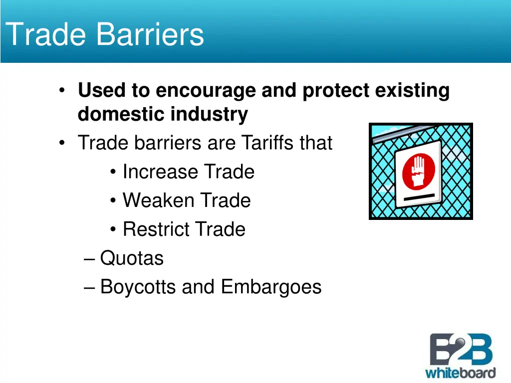 trade barriers