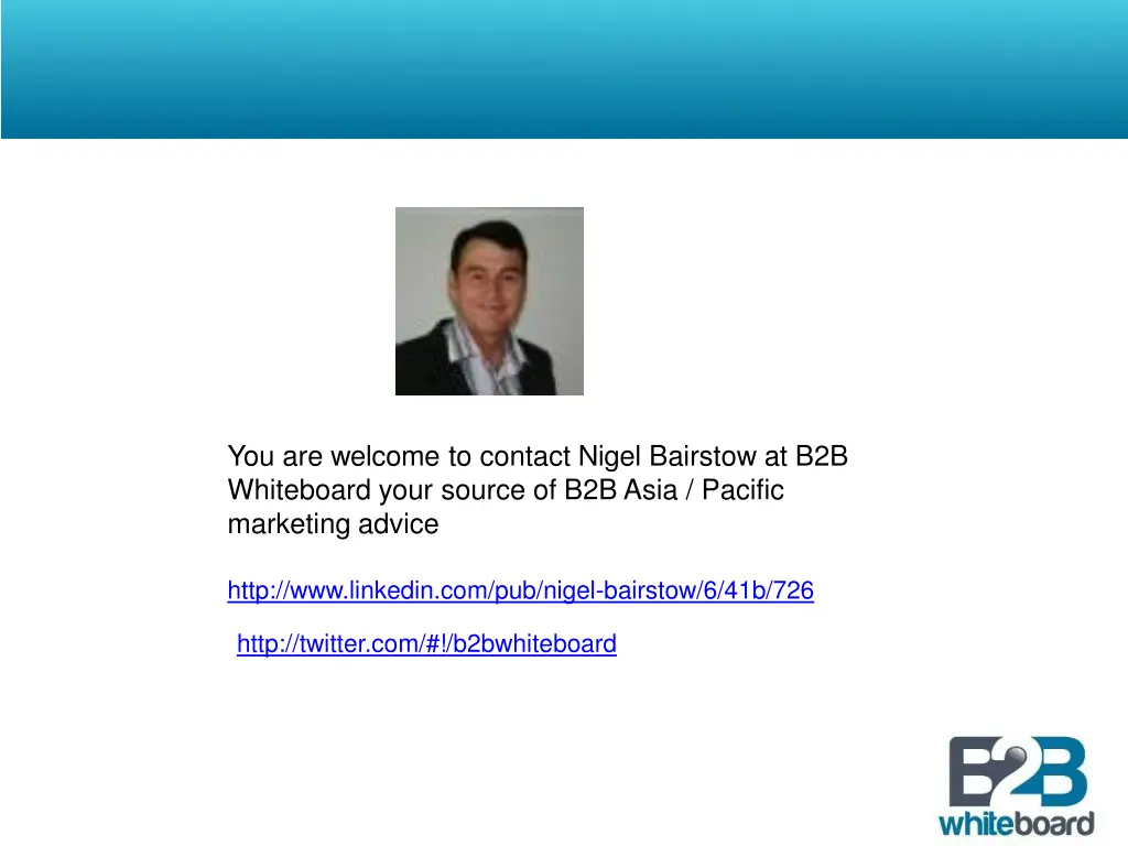you are welcome to contact nigel bairstow