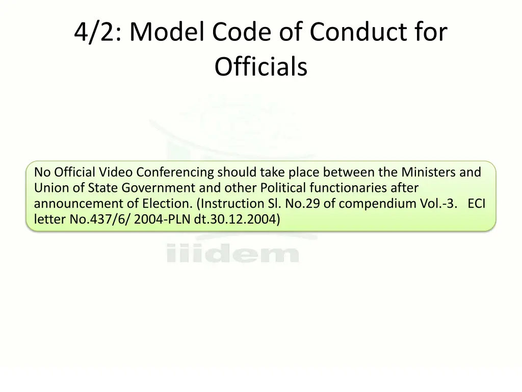 4 2 model code of conduct for officials