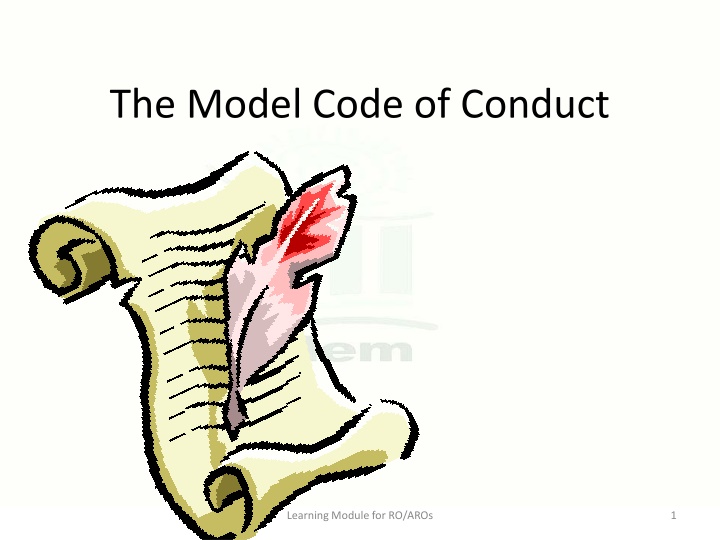 the model code of conduct