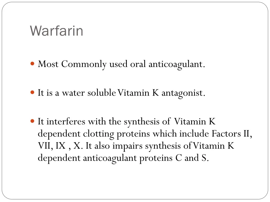 warfarin