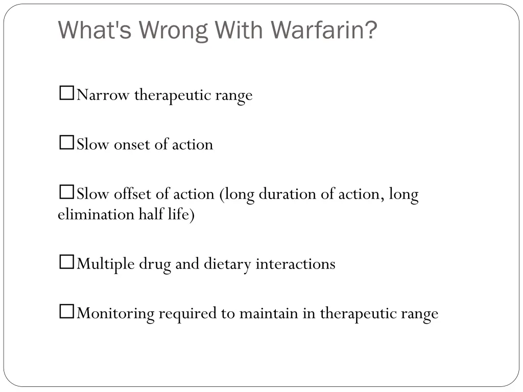 what s wrong with warfarin