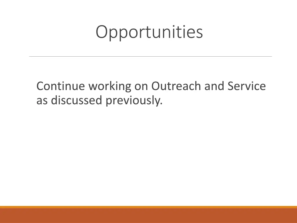 opportunities