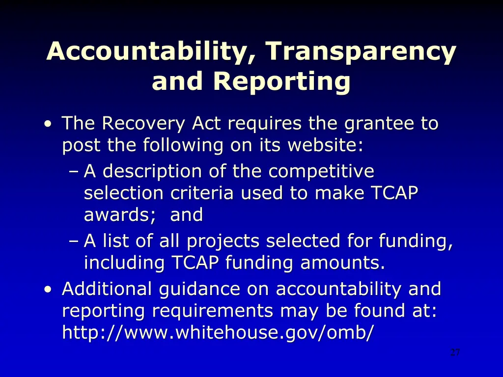accountability transparency and reporting