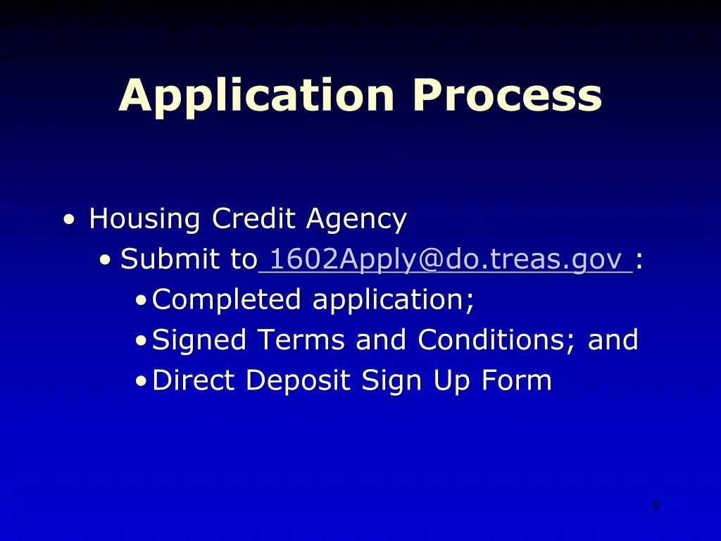 application process