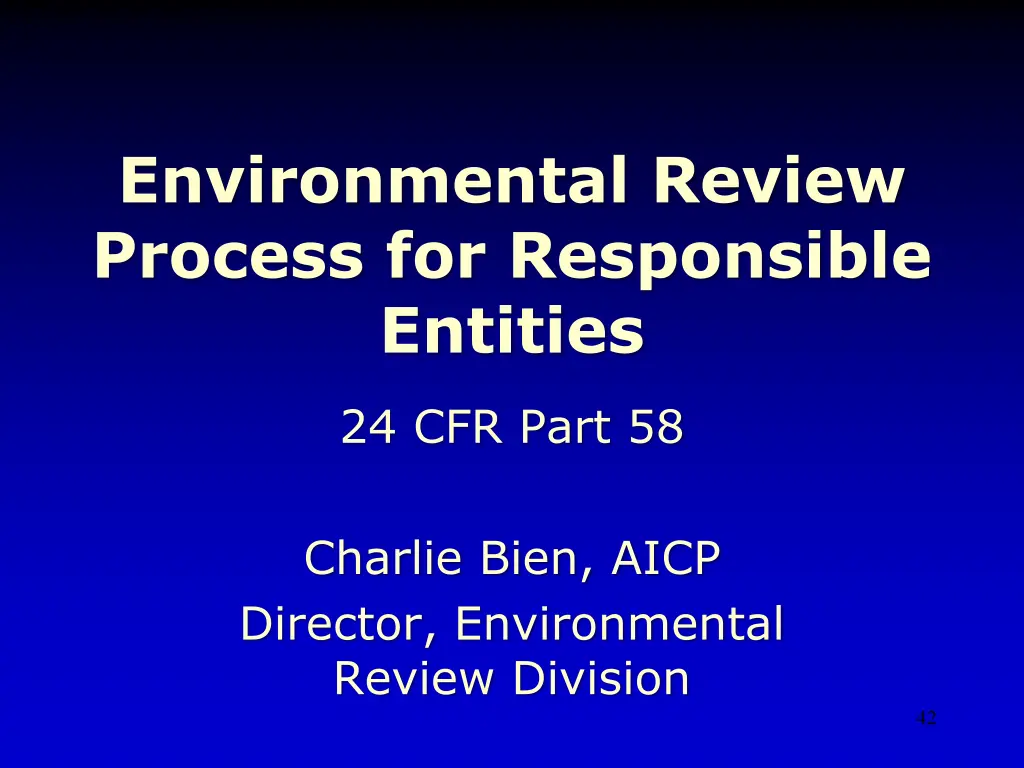 environmental review process for responsible