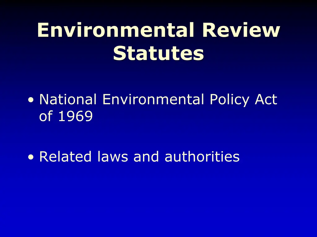 environmental review statutes