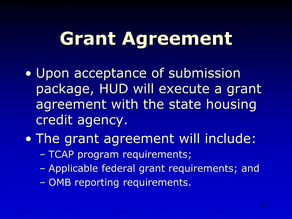 grant agreement