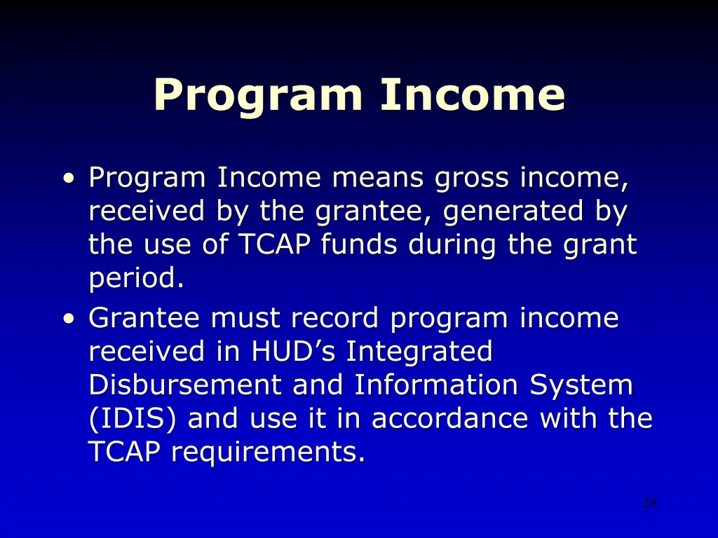 program income