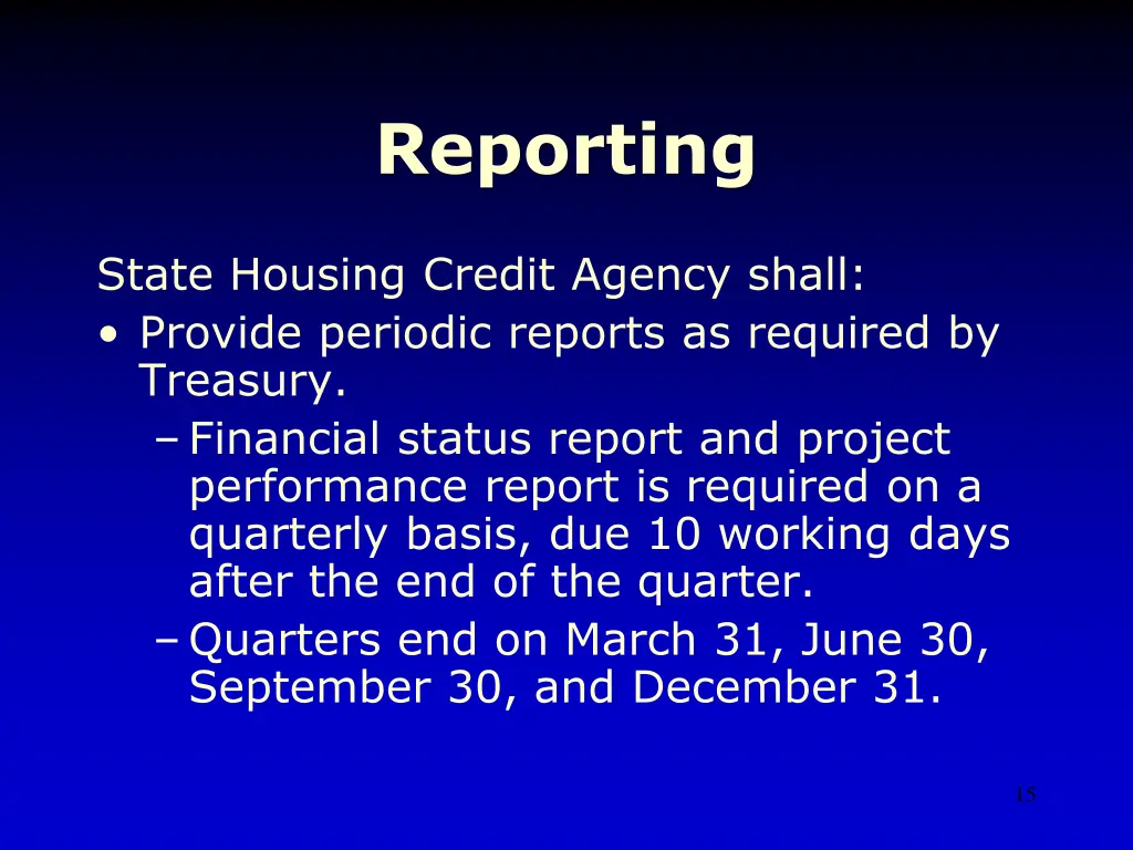reporting