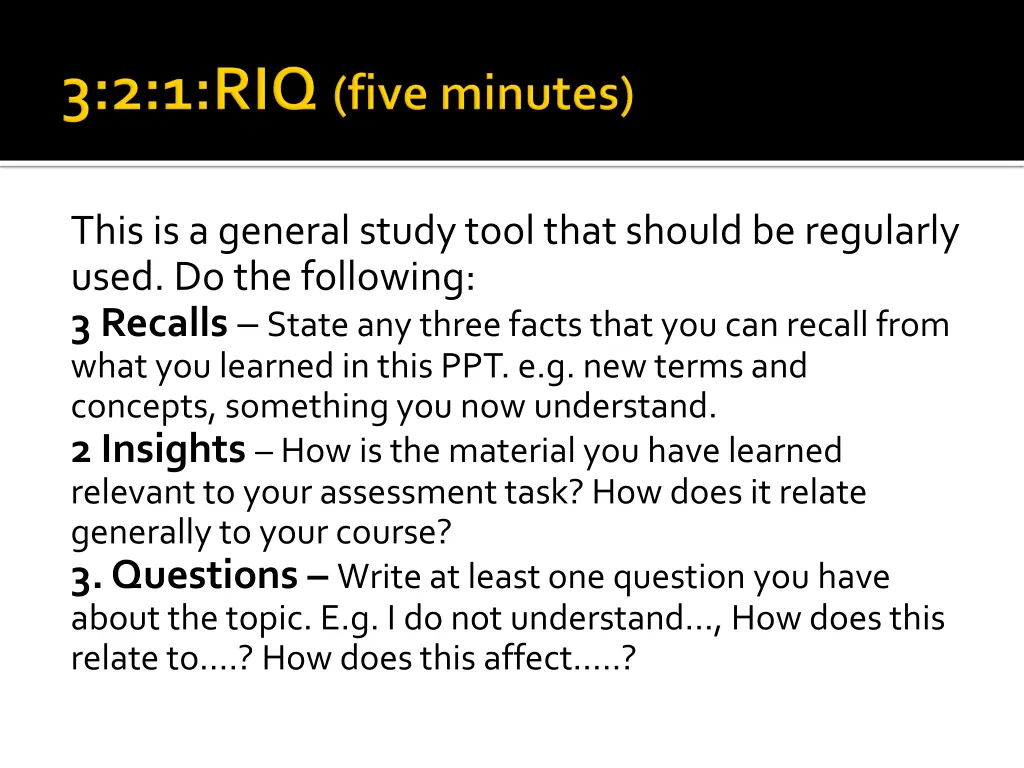 this is a general study tool that should
