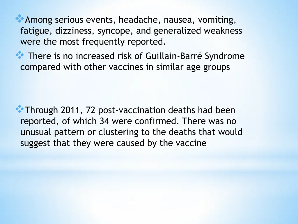 among serious events headache nausea vomiting