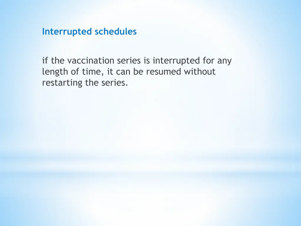 interrupted schedules