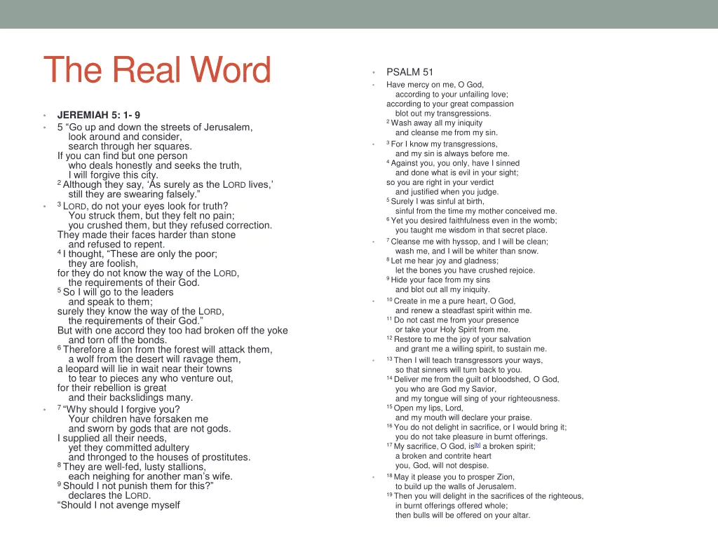 the real word