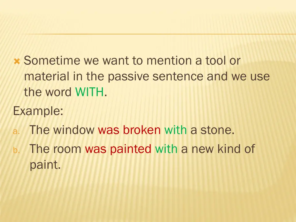 sometime we want to mention a tool or material