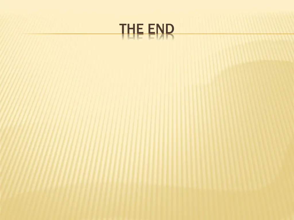 the end