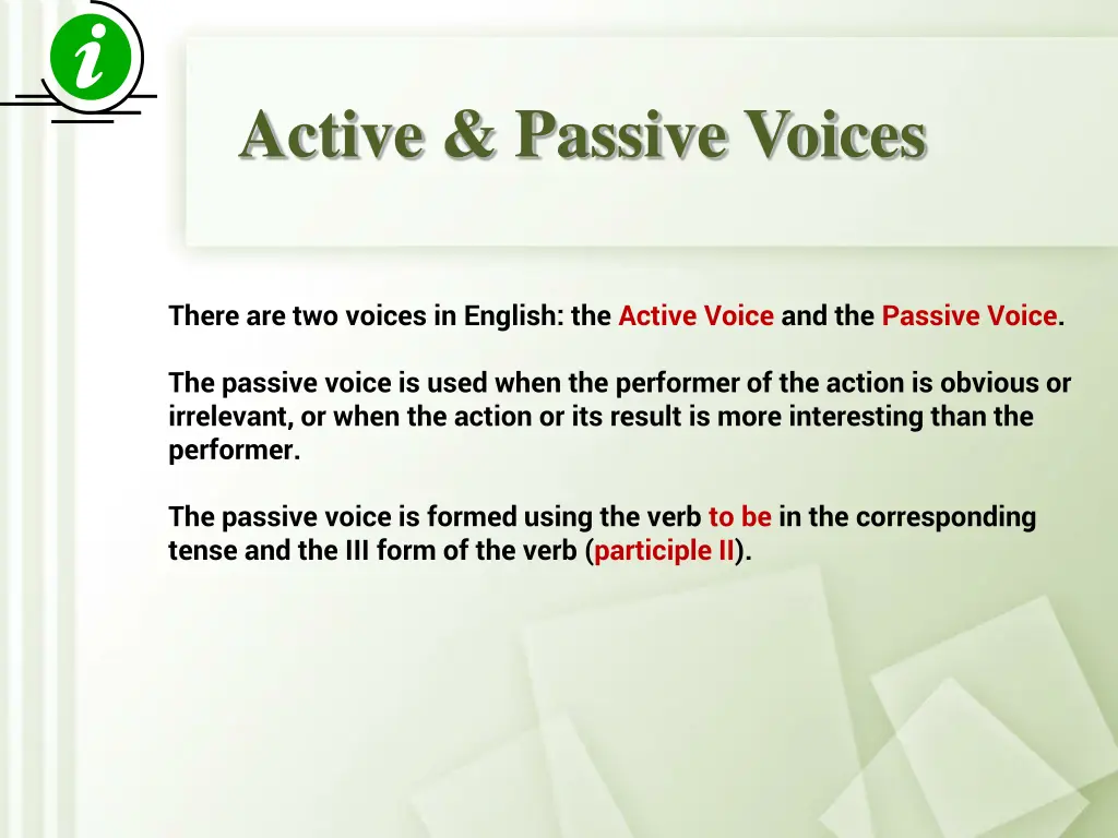 active passive voices 1