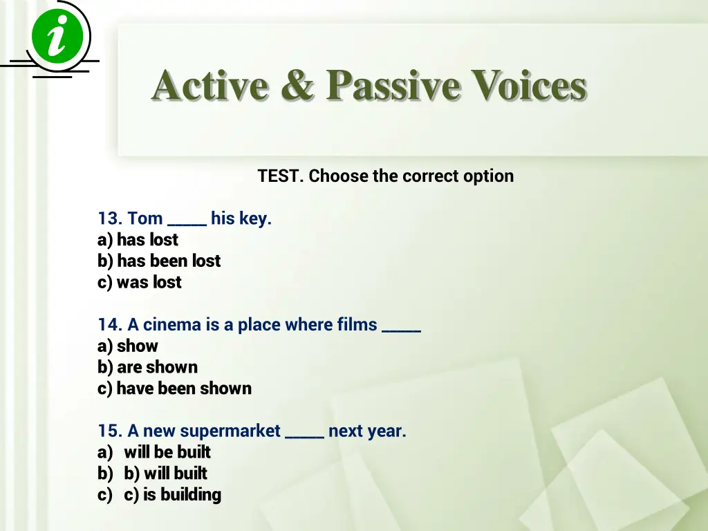 active passive voices 10