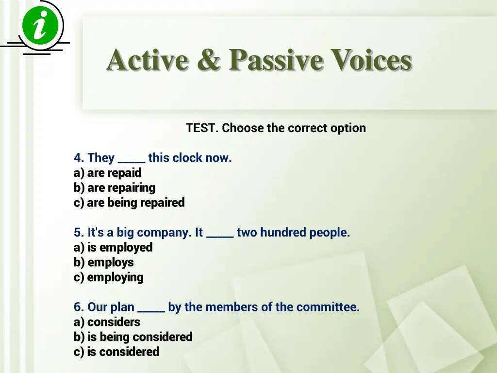 active passive voices 7