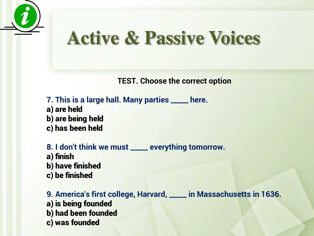 active passive voices 8