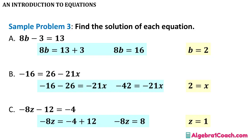 an introduction to equations 10