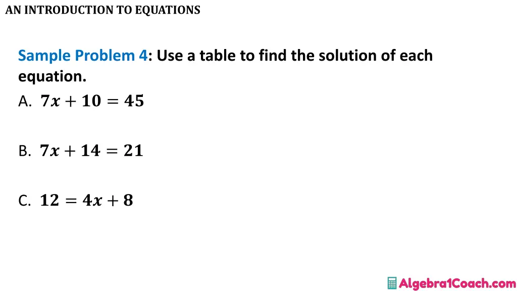 an introduction to equations 11