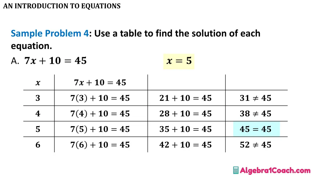 an introduction to equations 12