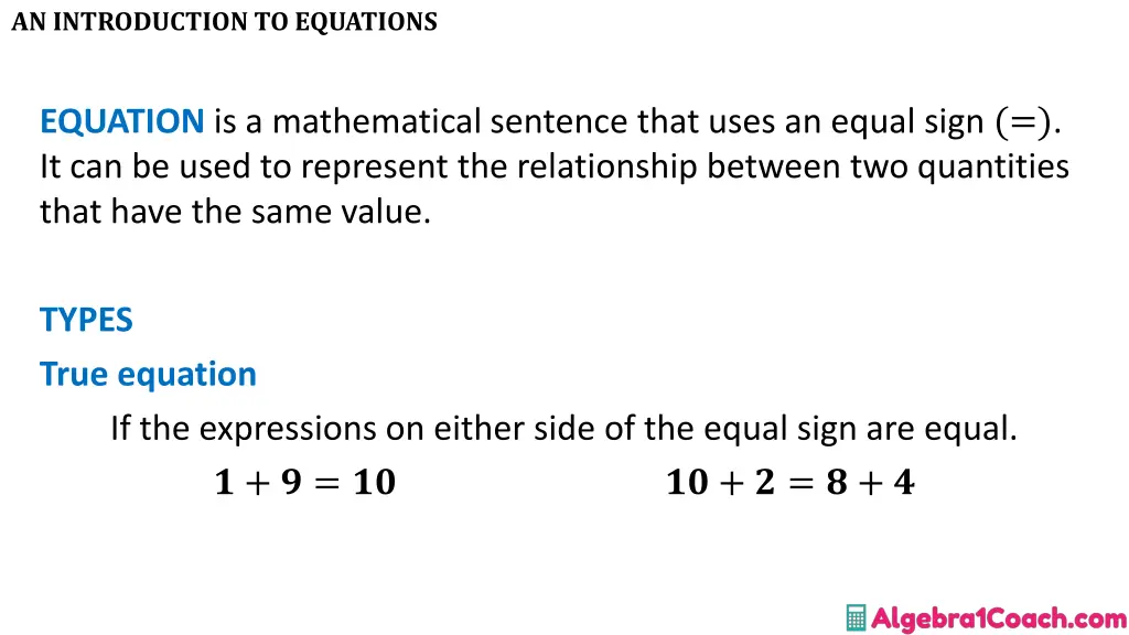 an introduction to equations 2