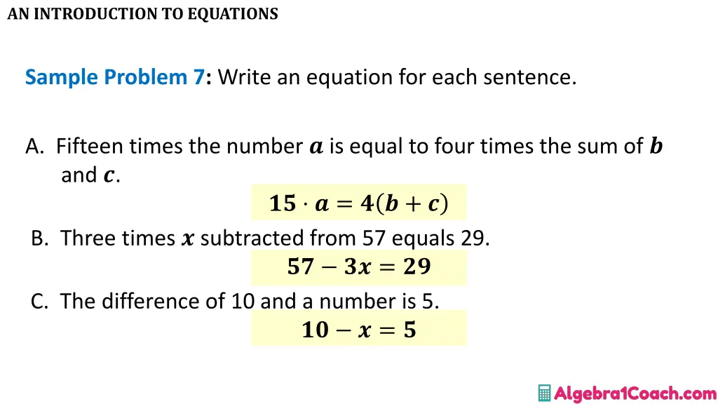 an introduction to equations 25