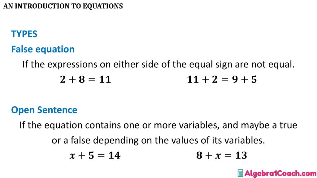 an introduction to equations 3