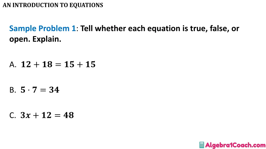 an introduction to equations 4