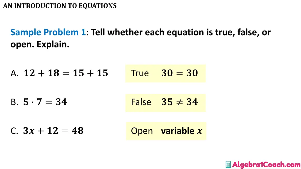 an introduction to equations 5