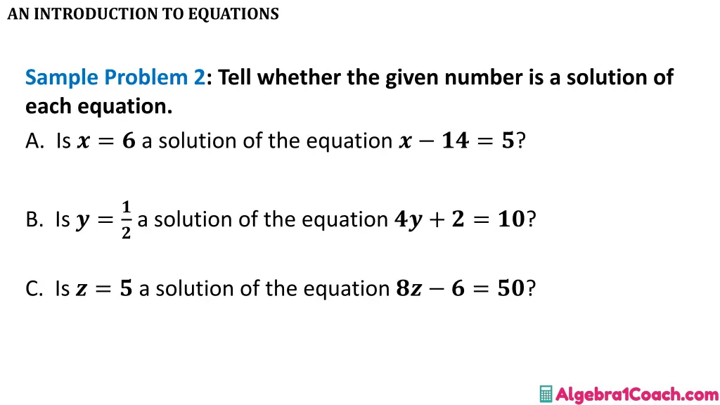 an introduction to equations 7