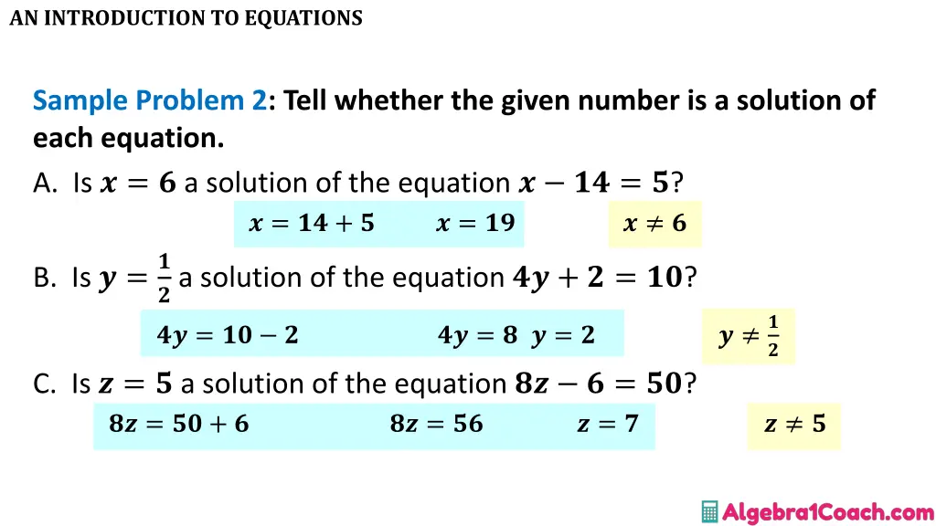 an introduction to equations 8