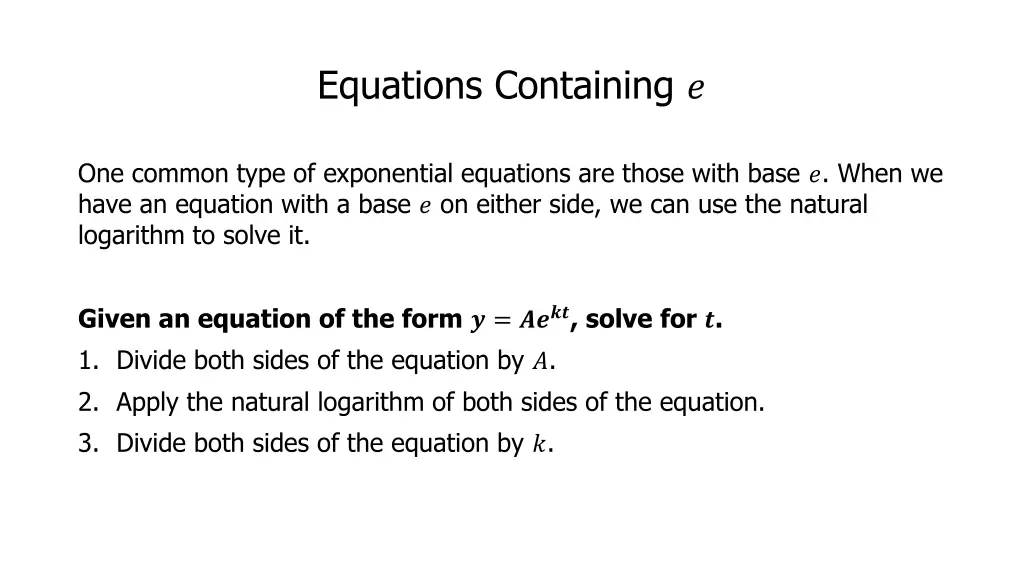 equations containing