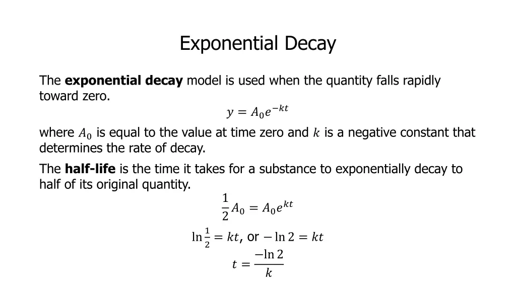 exponential decay