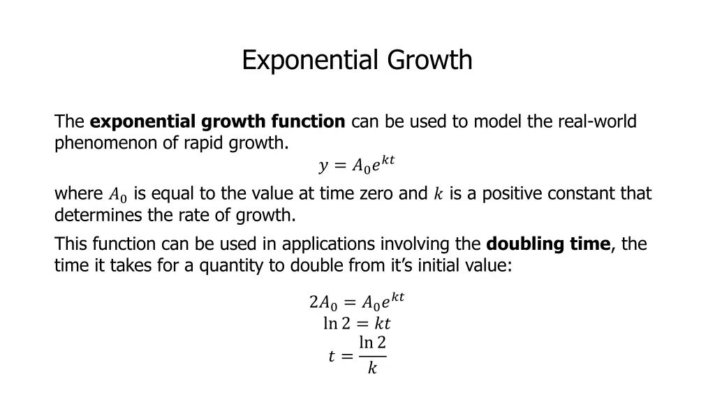 exponential growth