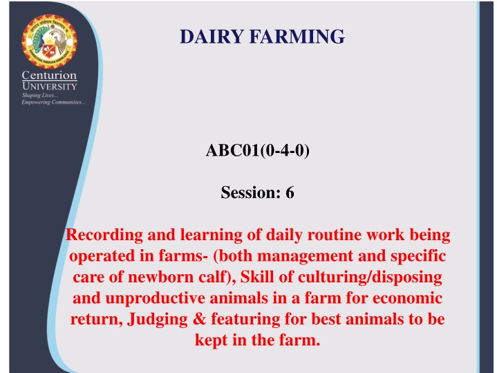 dairy farming