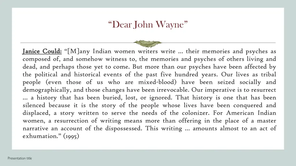 dear john wayne 1