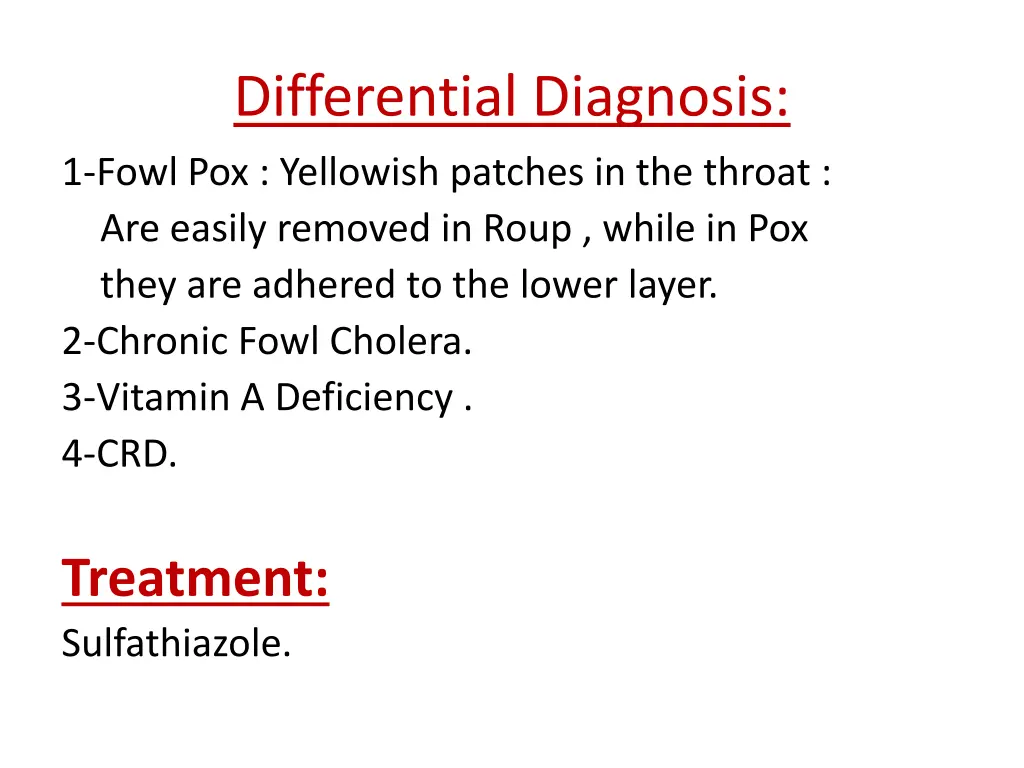 differential diagnosis