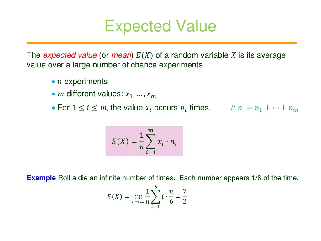 expected value