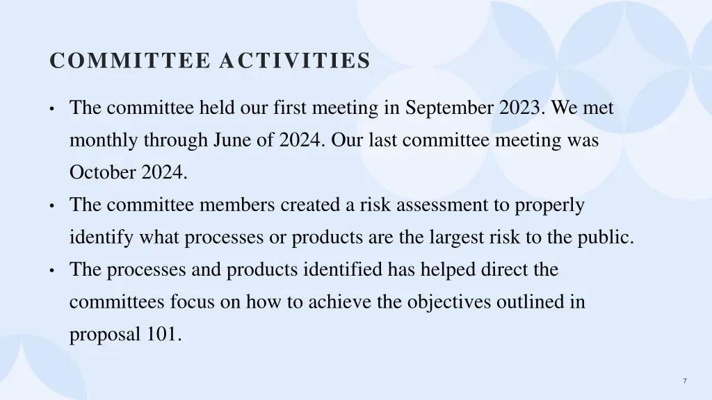committee activities