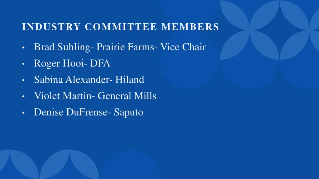 industry committee members